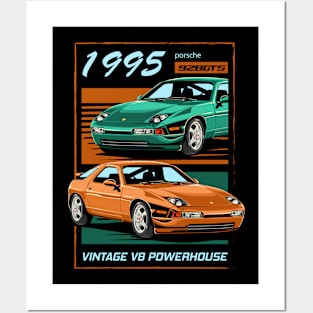 Vintage PORSCHE 928GTS Posters and Art